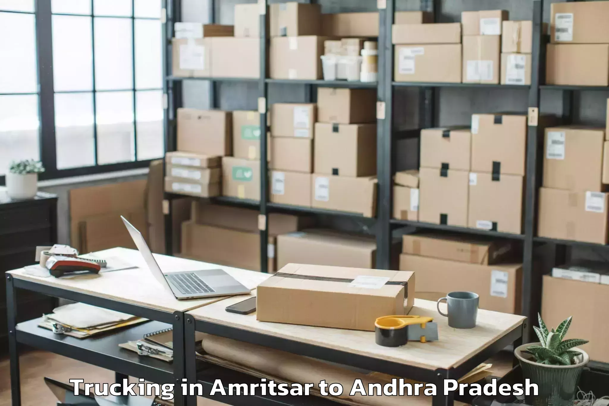 Leading Amritsar to Veligandla Trucking Provider